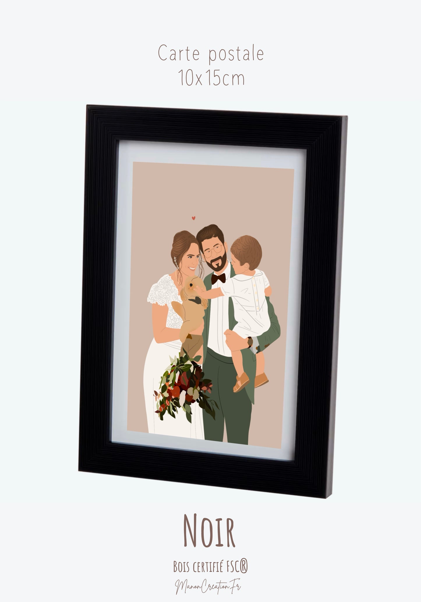 Illustration AVEC cadre - Carte postale 10x15cm