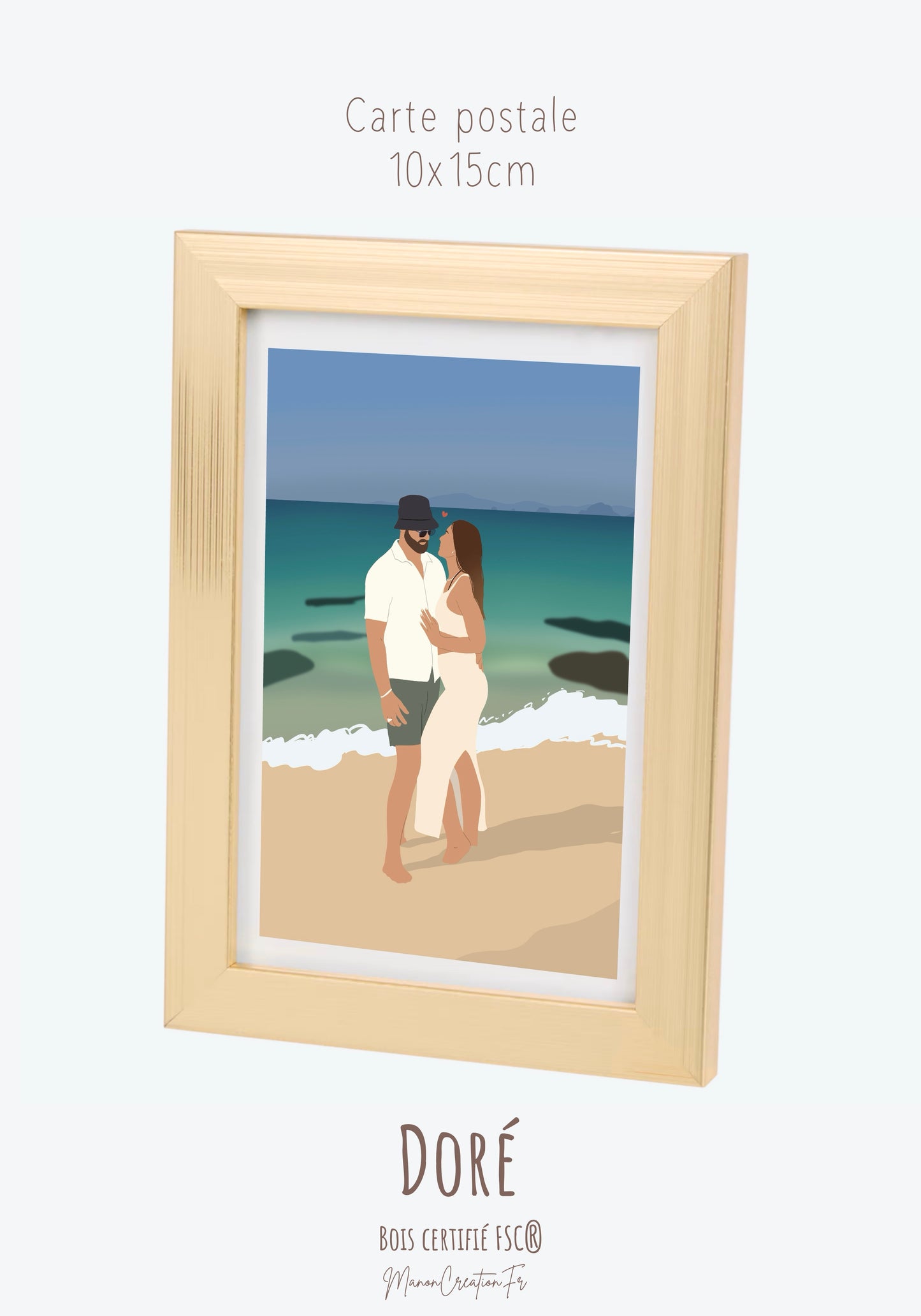 Illustration AVEC cadre - Carte postale 10x15cm