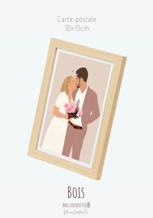 Illustration AVEC cadre - Carte postale 10x15cm
