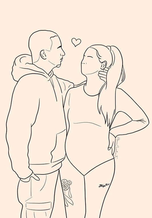 Portrait numérique - Contours & Line Art