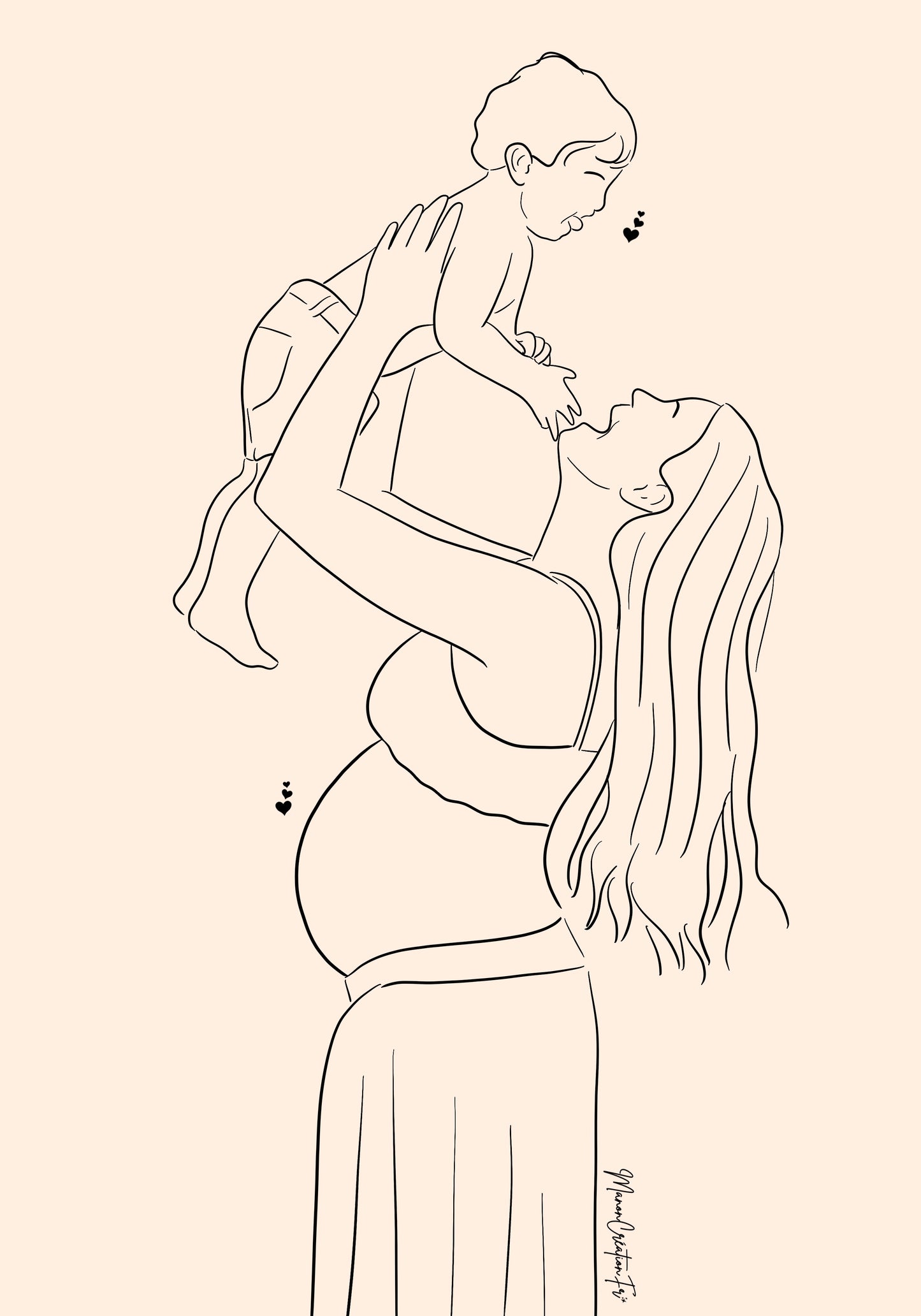 Portrait numérique - Contours & Line Art